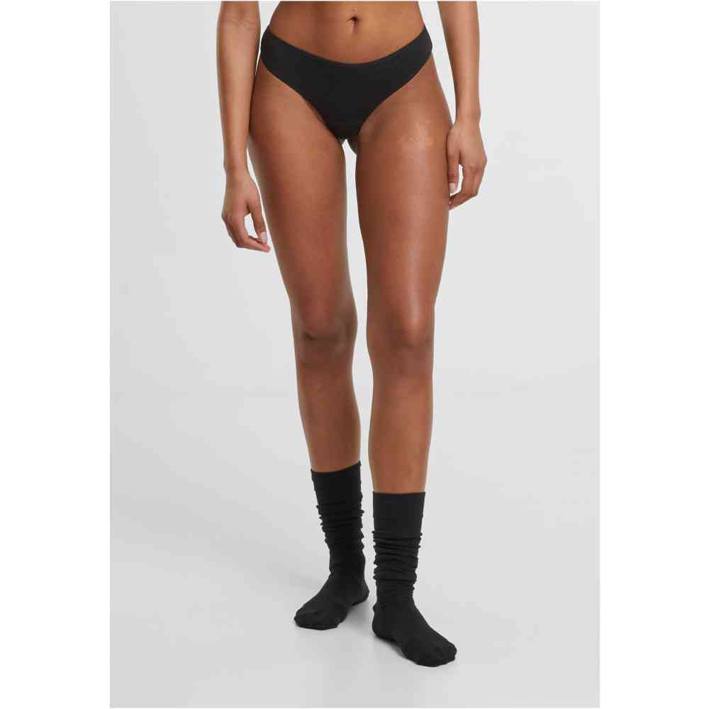 Urban Classics - Basic Cotton Tanga 5Pack String - Zwart